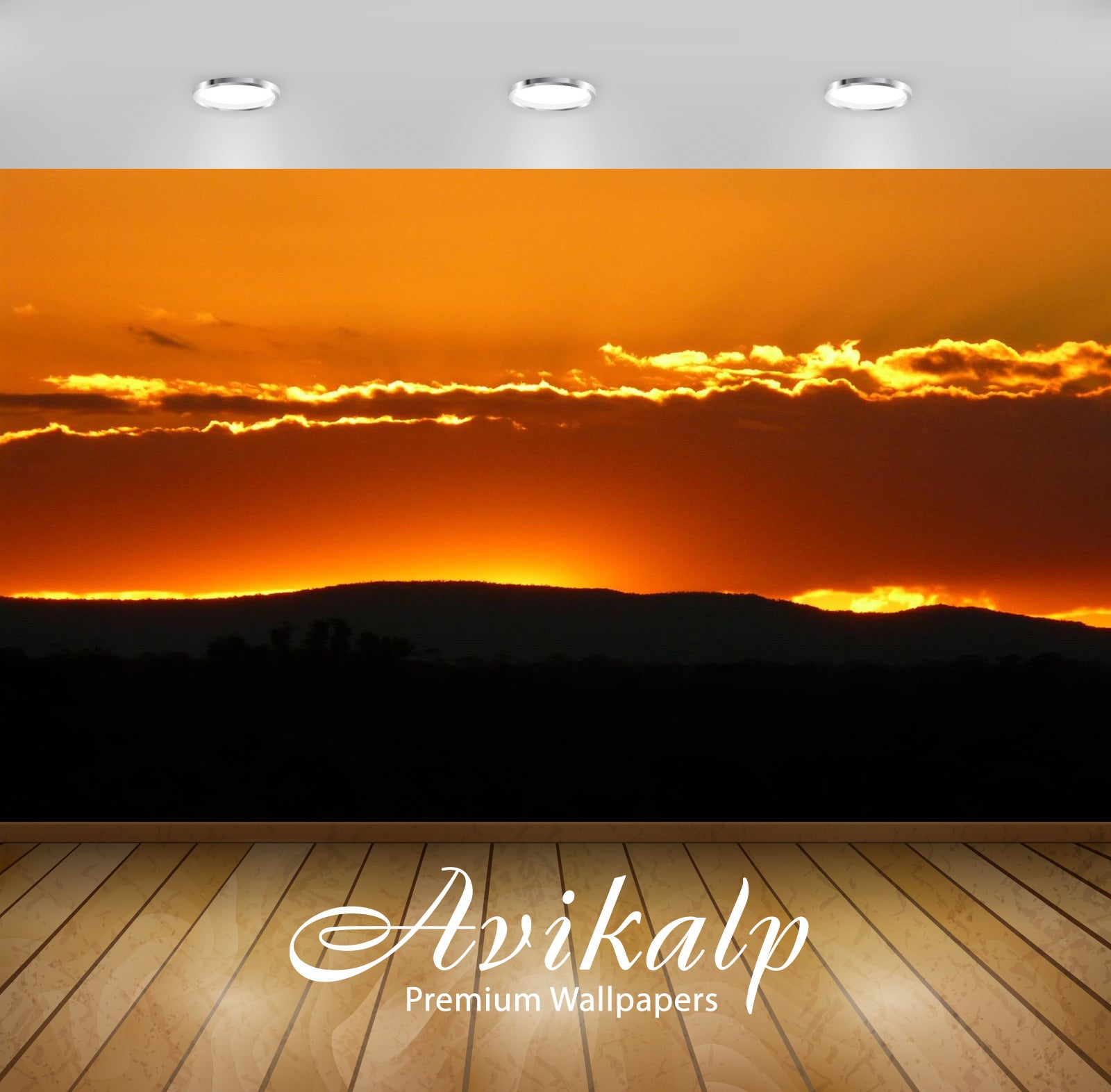 Avikalp Exclusive Awi1468 Sunset Full HD Wallpapers for Living room, Hall, Kids Room, Kitchen, TV Ba