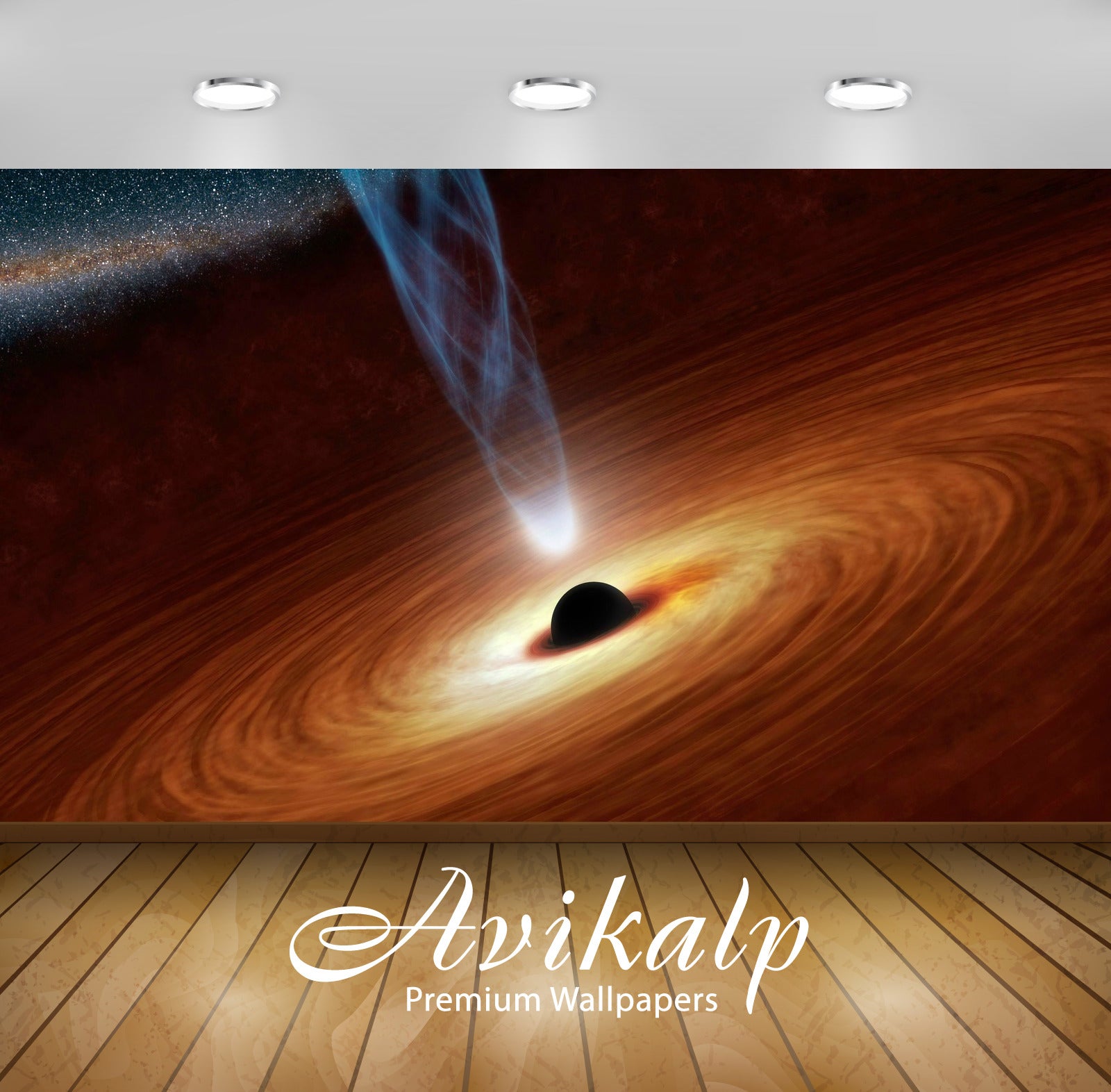 Avikalp Exclusive Awi1489 Black Hole Full HD Wallpapers for Living room, Hall, Kids Room, Kitchen, T
