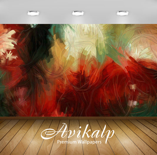 Avikalp Exclusive Awi1497 Color Painting Full HD Wallpapers for Living room, Hall, Kids Room, Kitche