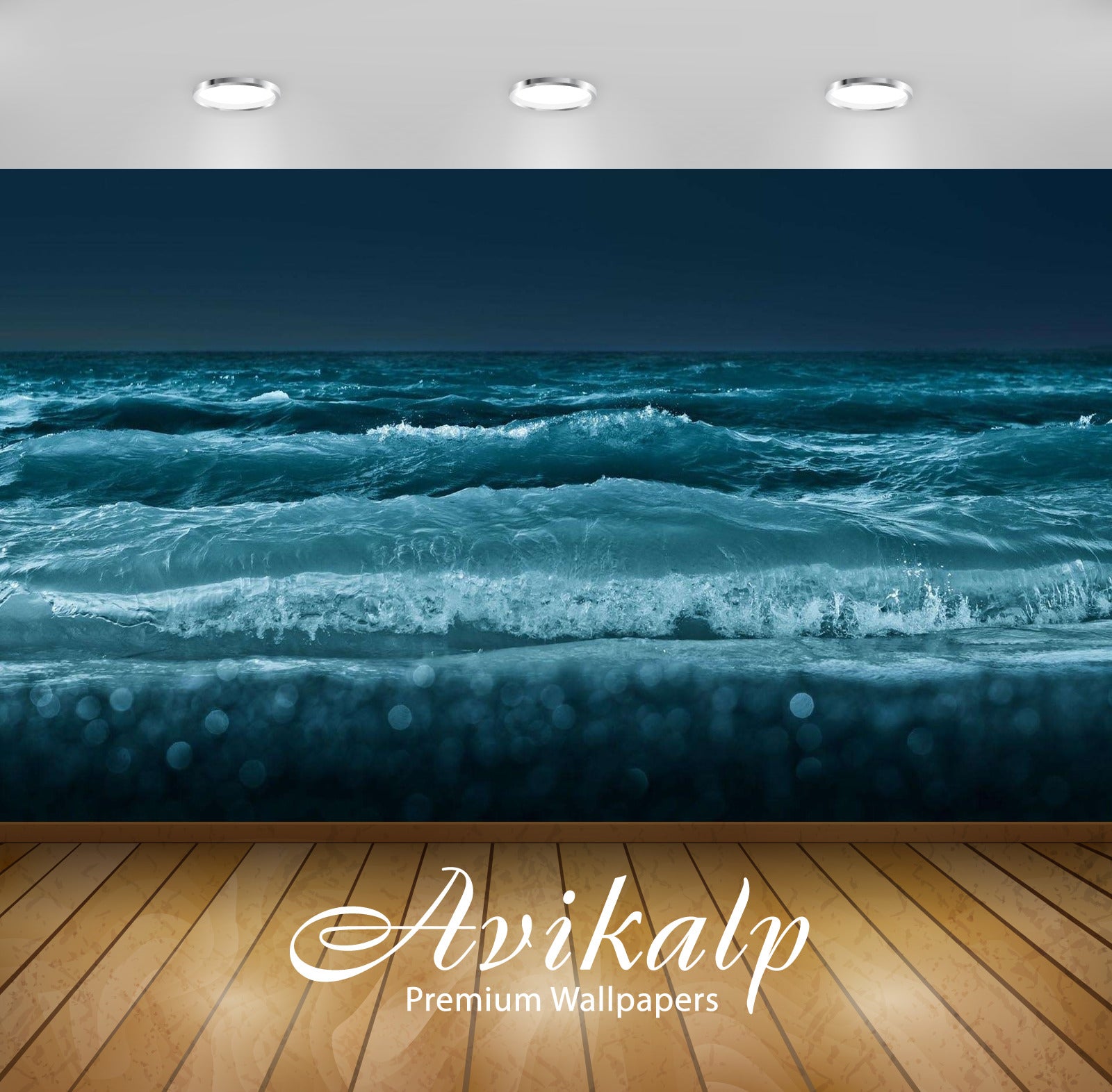 Avikalp Exclusive Awi1500 Beautiful Waves Full HD Wallpapers for Living room, Hall, Kids Room, Kitch
