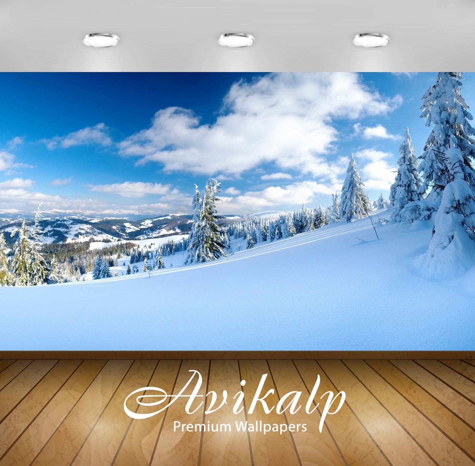 Avikalp Exclusive Awi1526 Beautiful Snow View Full HD Wallpapers for Living room, Hall, Kids Room, K