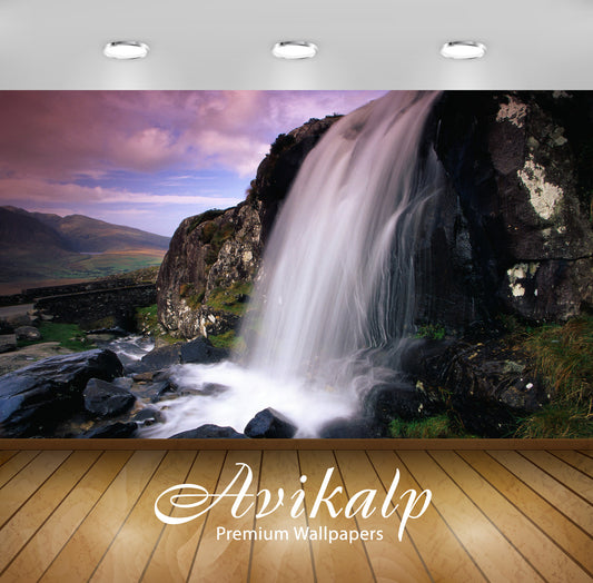 Avikalp Exclusive Awi1531 Beautiful Waterfall Full HD Wallpapers for Living room, Hall, Kids Room, K