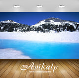 Avikalp Exclusive Awi1565 Snowy Mountain Lake View Full HD Wallpapers for Living room, Hall, Kids Ro