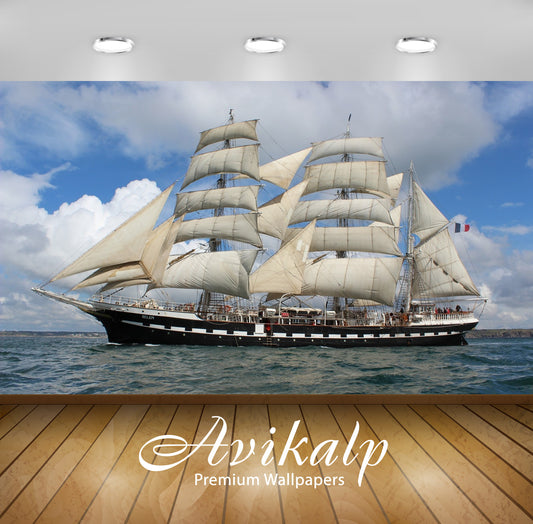Avikalp Exclusive Awi1592 Discovery Yacht On Sea Full HD Wallpapers for Living room, Hall, Kids Room