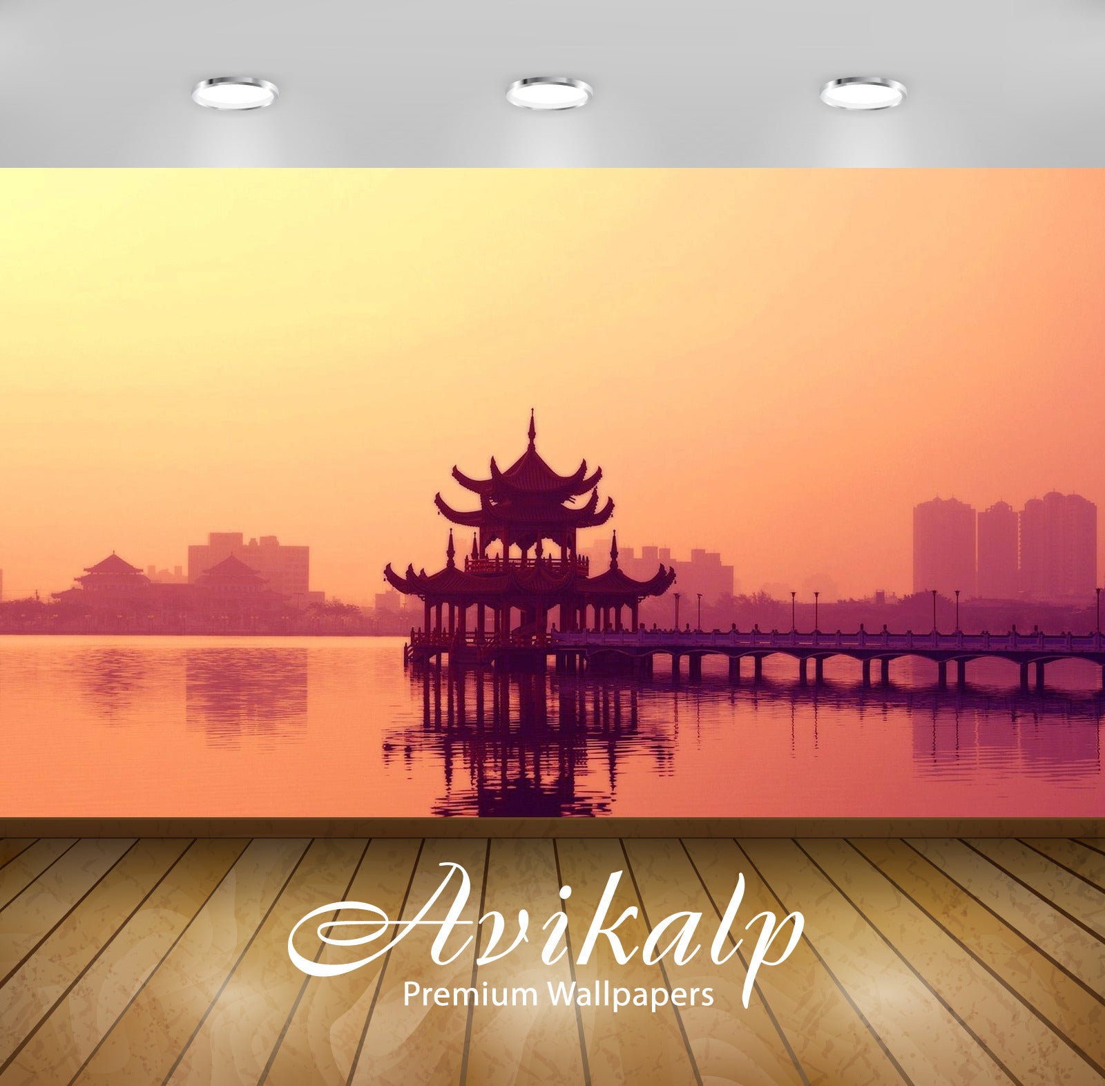 Avikalp Exclusive Awi1594 Pier China Full HD Wallpapers for Living room, Hall, Kids Room, Kitchen, T