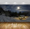 Avikalp Exclusive Awi1600 House On Snowy Mountain Full HD Wallpapers for Living room, Hall, Kids Roo