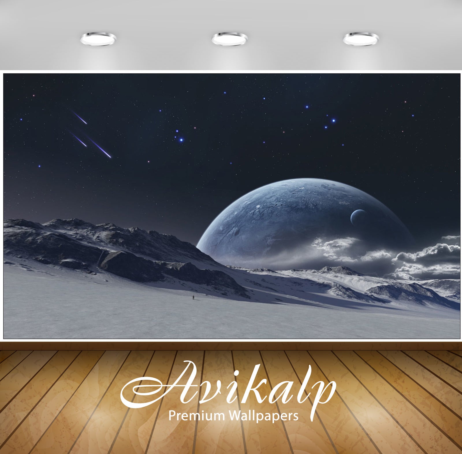 Avikalp Exclusive Awi1609 Shooting Stars Full HD Wallpapers for Living room, Hall, Kids Room, Kitche