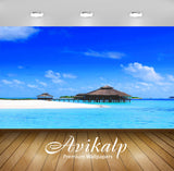 Avikalp Exclusive Awi1631 Maldives Resort Beach Full HD Wallpapers for Living room, Hall, Kids Room,