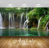 Avikalp Exclusive Awi1666 Beautiful Nature Waterfall Full HD Wallpapers for Living room, Hall, Kids