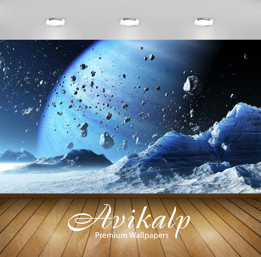 Avikalp Exclusive Awi1675 Planet Full HD Wallpapers for Living room, Hall, Kids Room, Kitchen, TV Ba