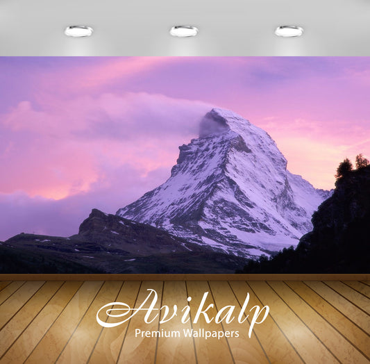Avikalp Exclusive Awi1676 Snowy Mountain Full HD Wallpapers for Living room, Hall, Kids Room, Kitche