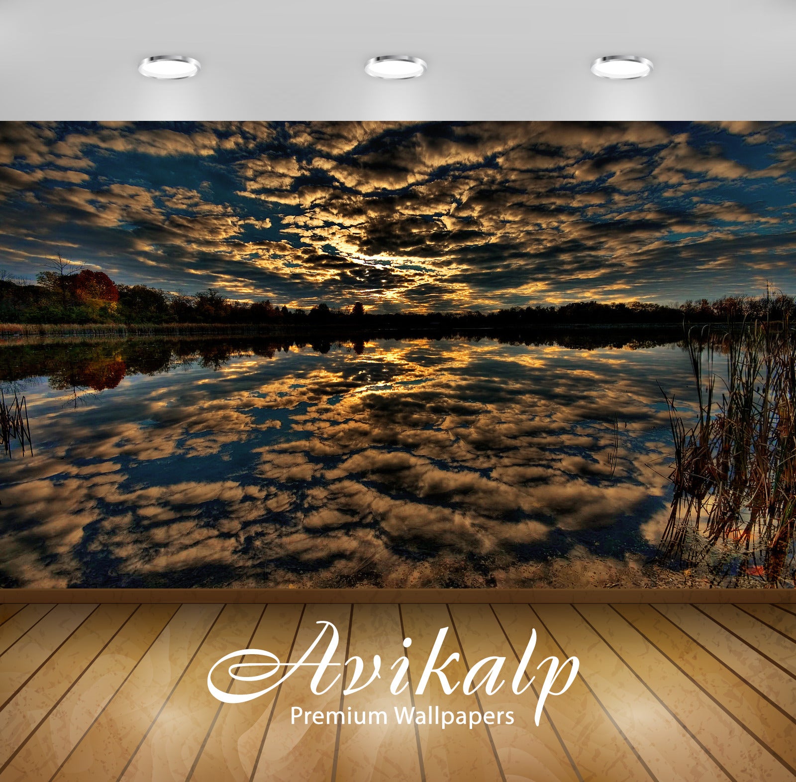 Avikalp Exclusive Awi1679 Magic Sunset Full HD Wallpapers for Living room, Hall, Kids Room, Kitchen,