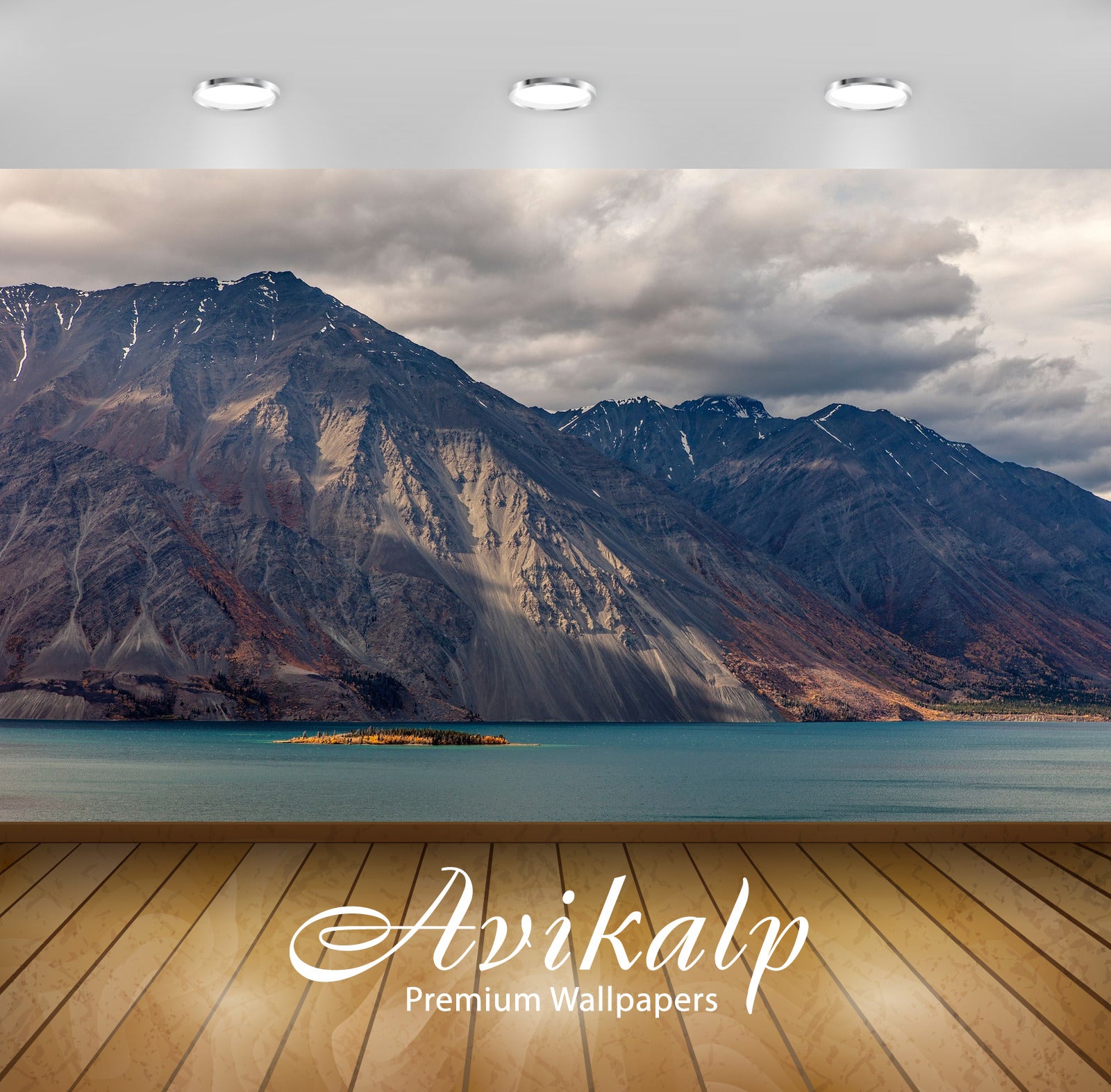 Avikalp Exclusive Awi1707 Beautiful Mountain Lake Full HD Wallpapers for Living room, Hall, Kids Roo