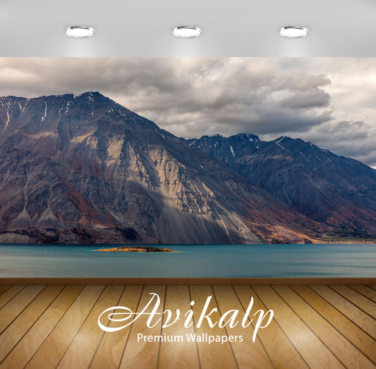Avikalp Exclusive Awi1707 Beautiful Mountain Lake Full HD Wallpapers for Living room, Hall, Kids Roo