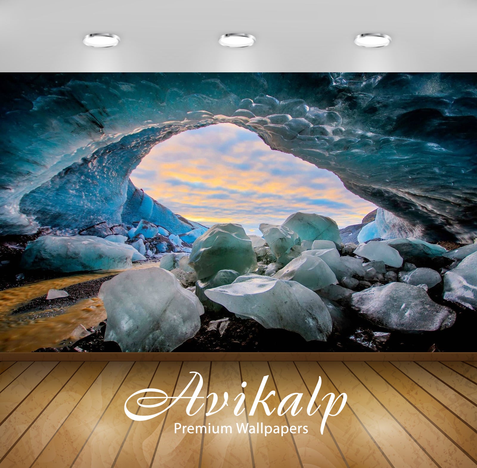 Avikalp Exclusive Awi1726 Ice Cave In Skaftafell Iceland Full HD Wallpapers for Living room, Hall, K