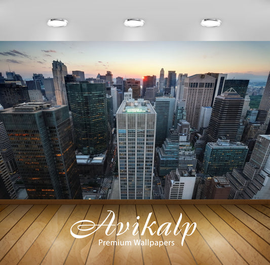 Avikalp Exclusive Awi1790 New York City Skyscrapers Full HD Wallpapers for Living room, Hall, Kids R
