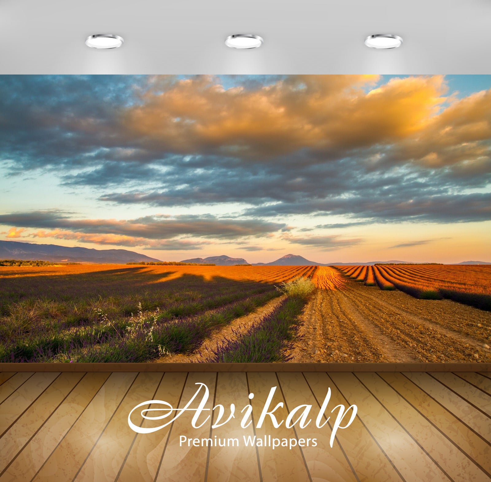 Avikalp Exclusive Awi1806 Beautiful Sunrays Farm Nature Full HD Wallpapers for Living room, Hall, Ki