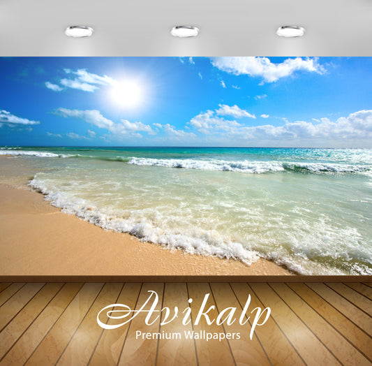 Avikalp Exclusive Awi1809 Beautiful Sea Waves Full HD Wallpapers for Living room, Hall, Kids Room, K