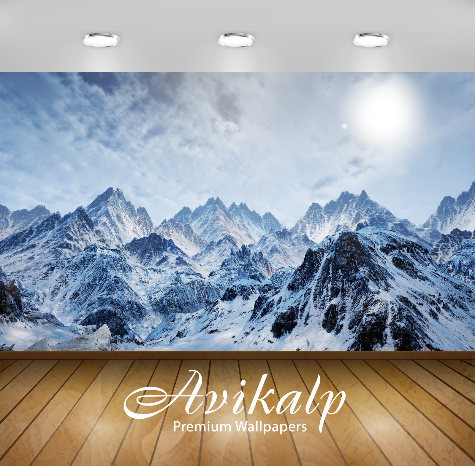 Avikalp Exclusive Awi1812 Beautiful Snowy Mountains Full HD Wallpapers for Living room, Hall, Kids R