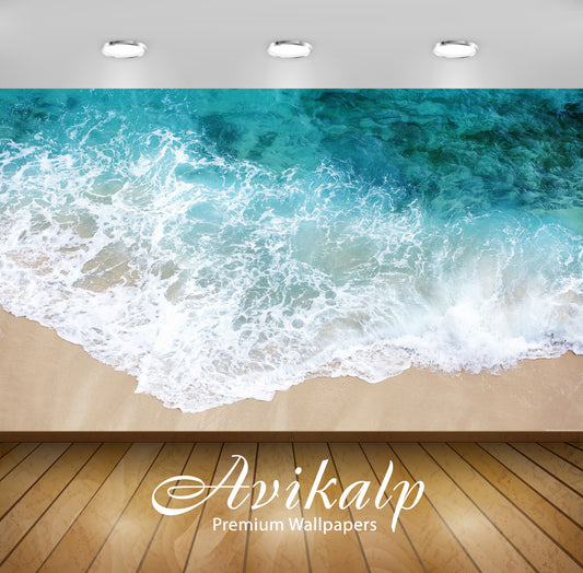 Avikalp Exclusive Awi1830 Beautiful Sea Waves Full HD Wallpapers for Living room, Hall, Kids Room, K