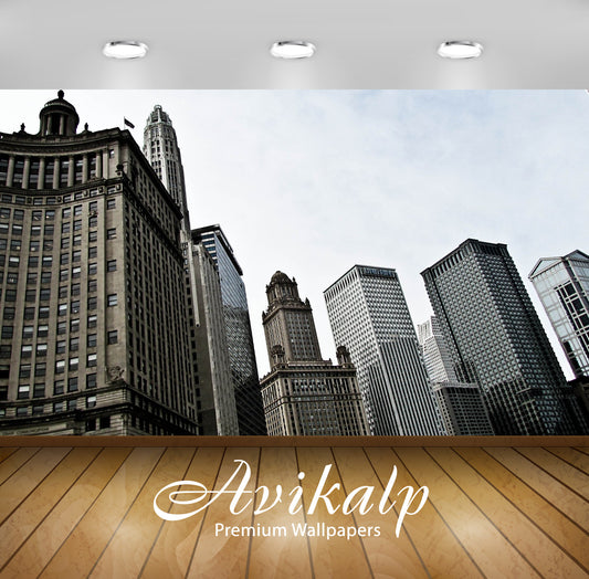 Avikalp Exclusive Awi1835 Chicago City Full HD Wallpapers for Living room, Hall, Kids Room, Kitchen,