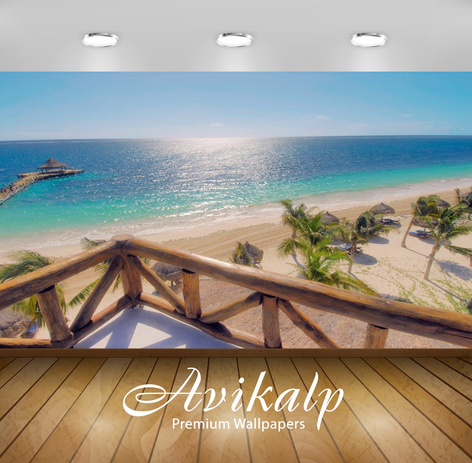 Avikalp Exclusive Awi1844 Beautiful Beach Full HD Wallpapers for Living room, Hall, Kids Room, Kitch