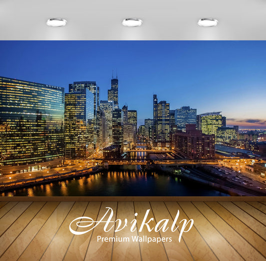 Avikalp Exclusive Awi1849 City View Full HD Wallpapers for Living room, Hall, Kids Room, Kitchen, TV
