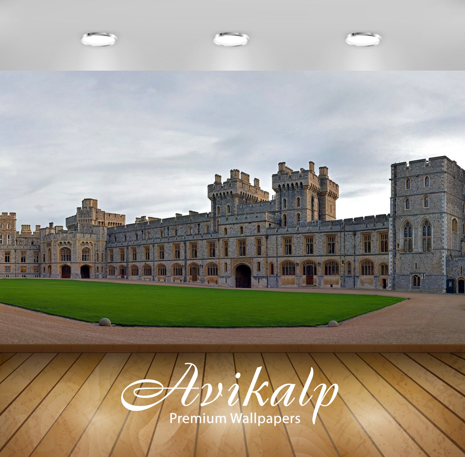 Avikalp Exclusive Awi1851 Windsor Castle England Full HD Wallpapers for Living room, Hall, Kids Room