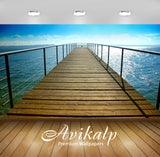Avikalp Exclusive Awi1863 Bridge On Sea Full HD Wallpapers for Living room, Hall, Kids Room, Kitchen