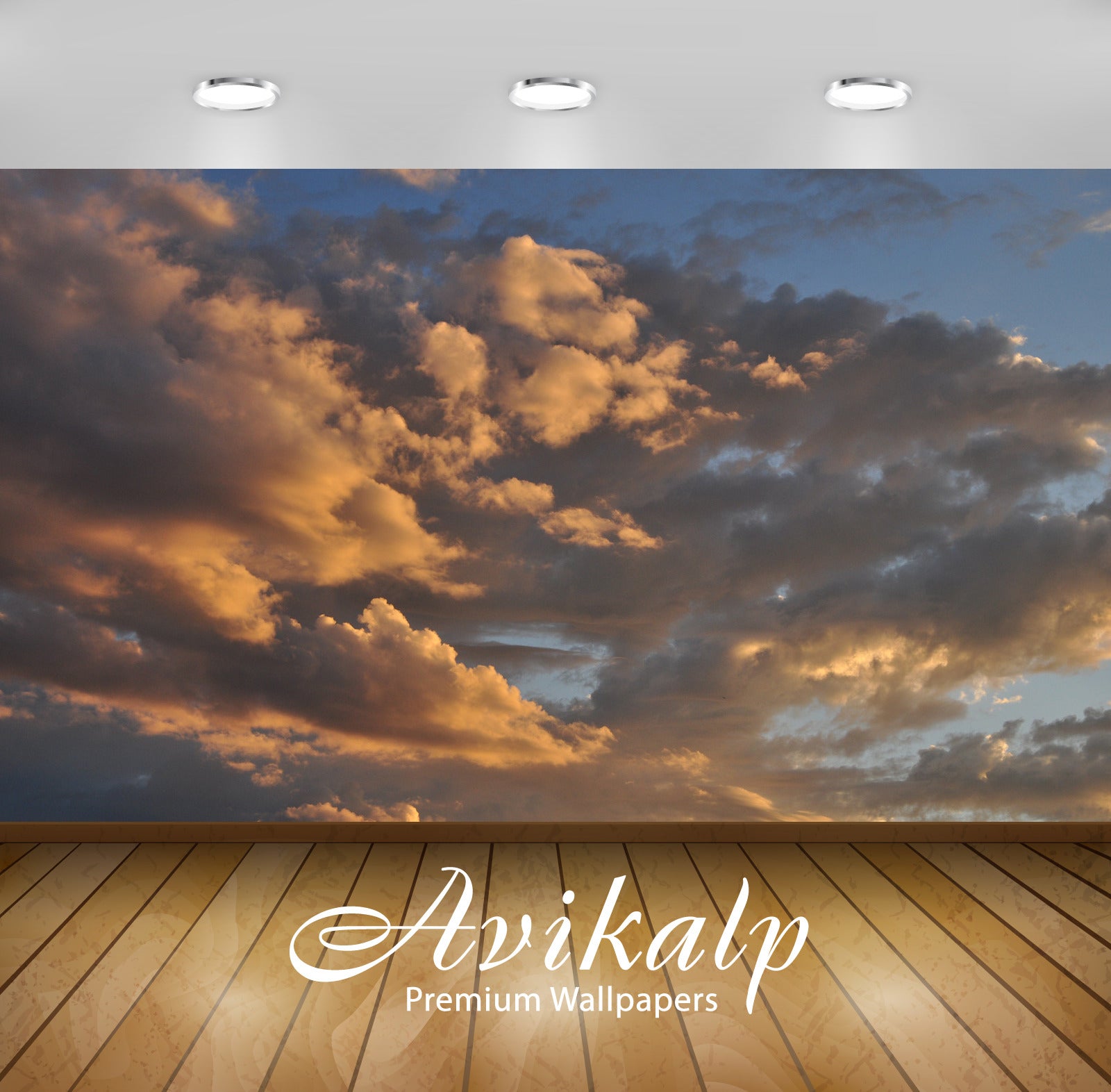 Avikalp Exclusive Awi1873 Dark Clouds Full HD Wallpapers for Living room, Hall, Kids Room, Kitchen,