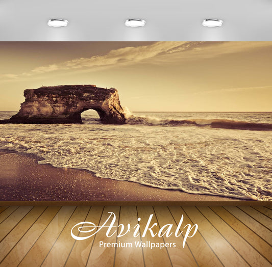 Avikalp Exclusive Awi1874 Natural Bridges State Beach Full HD Wallpapers for Living room, Hall, Kids