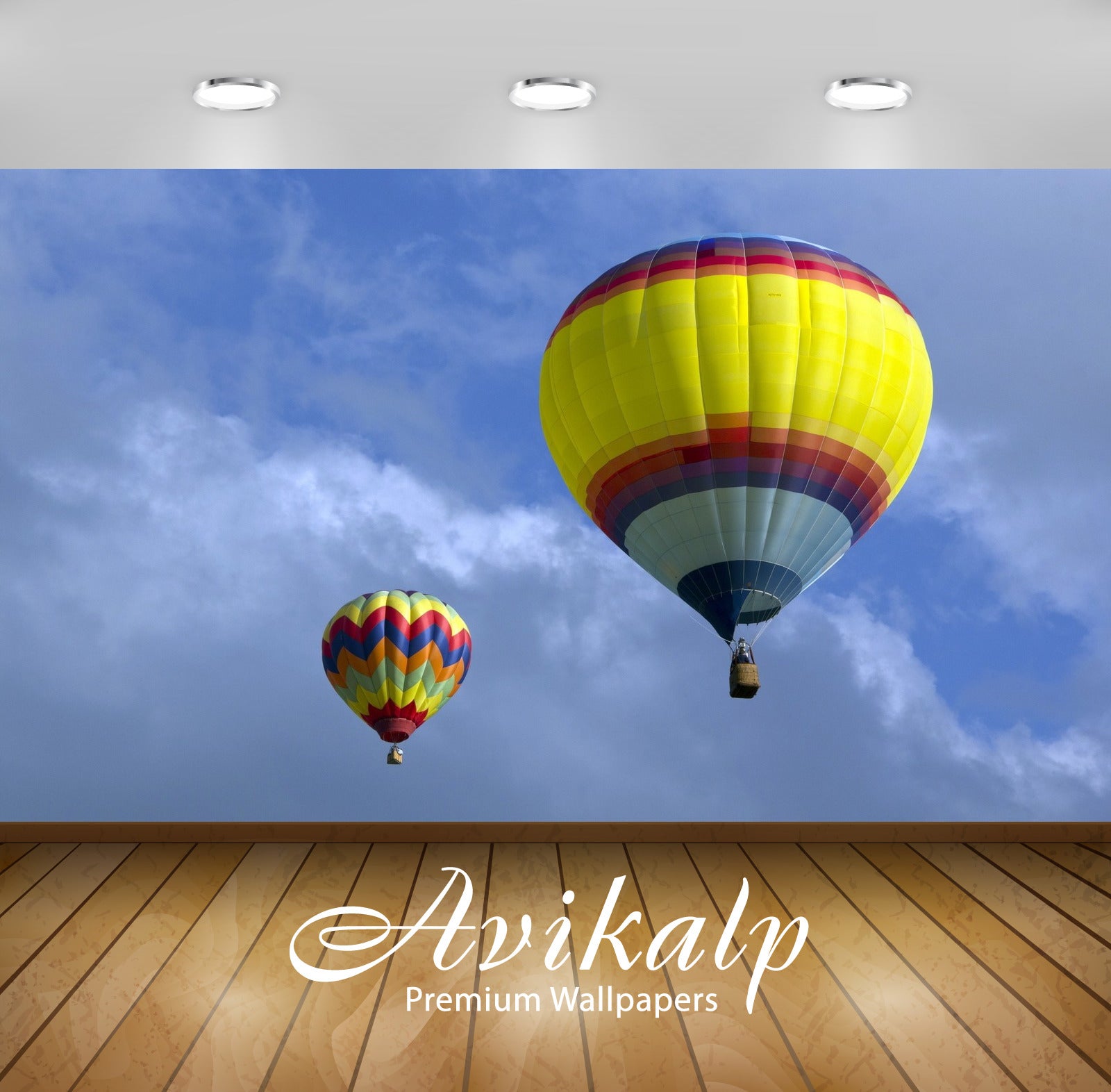 Avikalp Exclusive Awi1878 Hot Air Balloon Full HD Wallpapers for Living room, Hall, Kids Room, Kitch