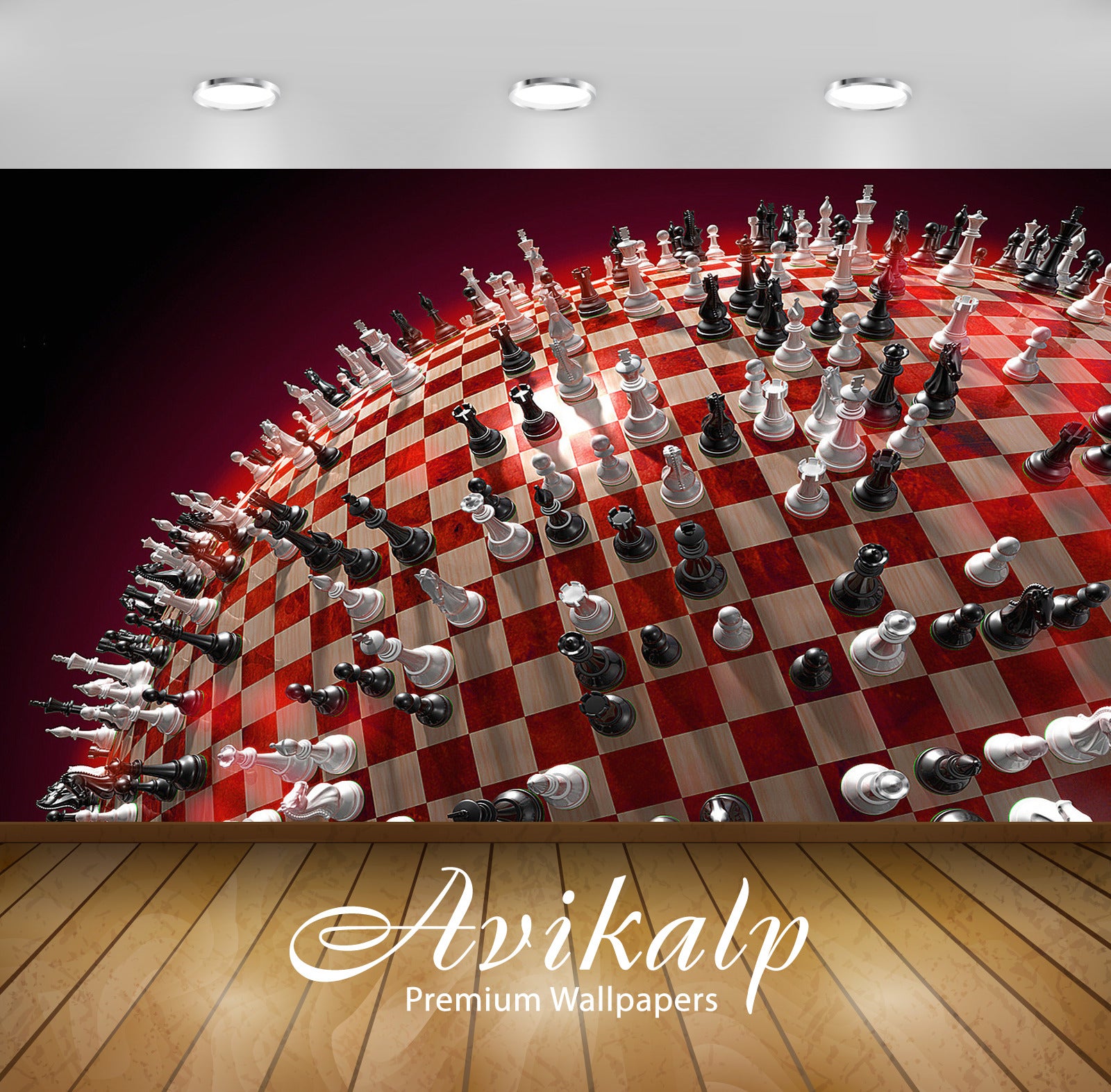 Avikalp Exclusive Awi1903 Chess Board Abstract Full HD Wallpapers for Living room, Hall, Kids Room,