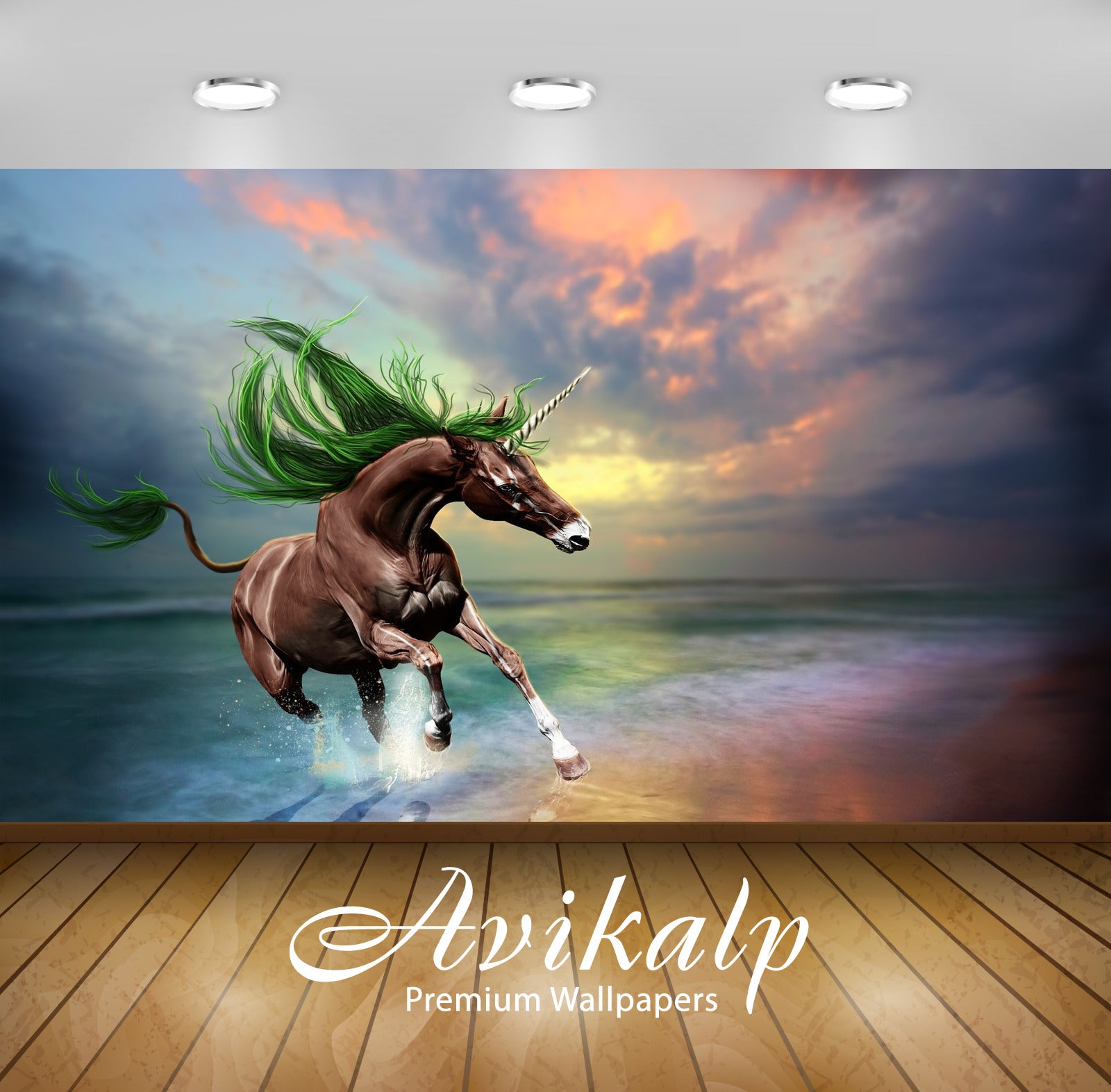 Avikalp Exclusive Awi1936 Running Horse Full HD Wallpapers for Living room, Hall, Kids Room, Kitchen