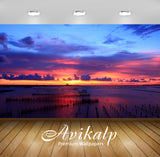 Avikalp Exclusive Awi1948 Burning Sunset Full HD Wallpapers for Living room, Hall, Kids Room, Kitche
