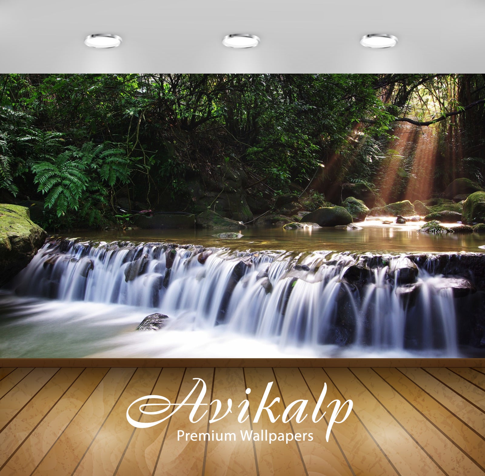 Avikalp Exclusive Awi1953 Wonder Waterfall Full HD Wallpapers for Living room, Hall, Kids Room, Kitc