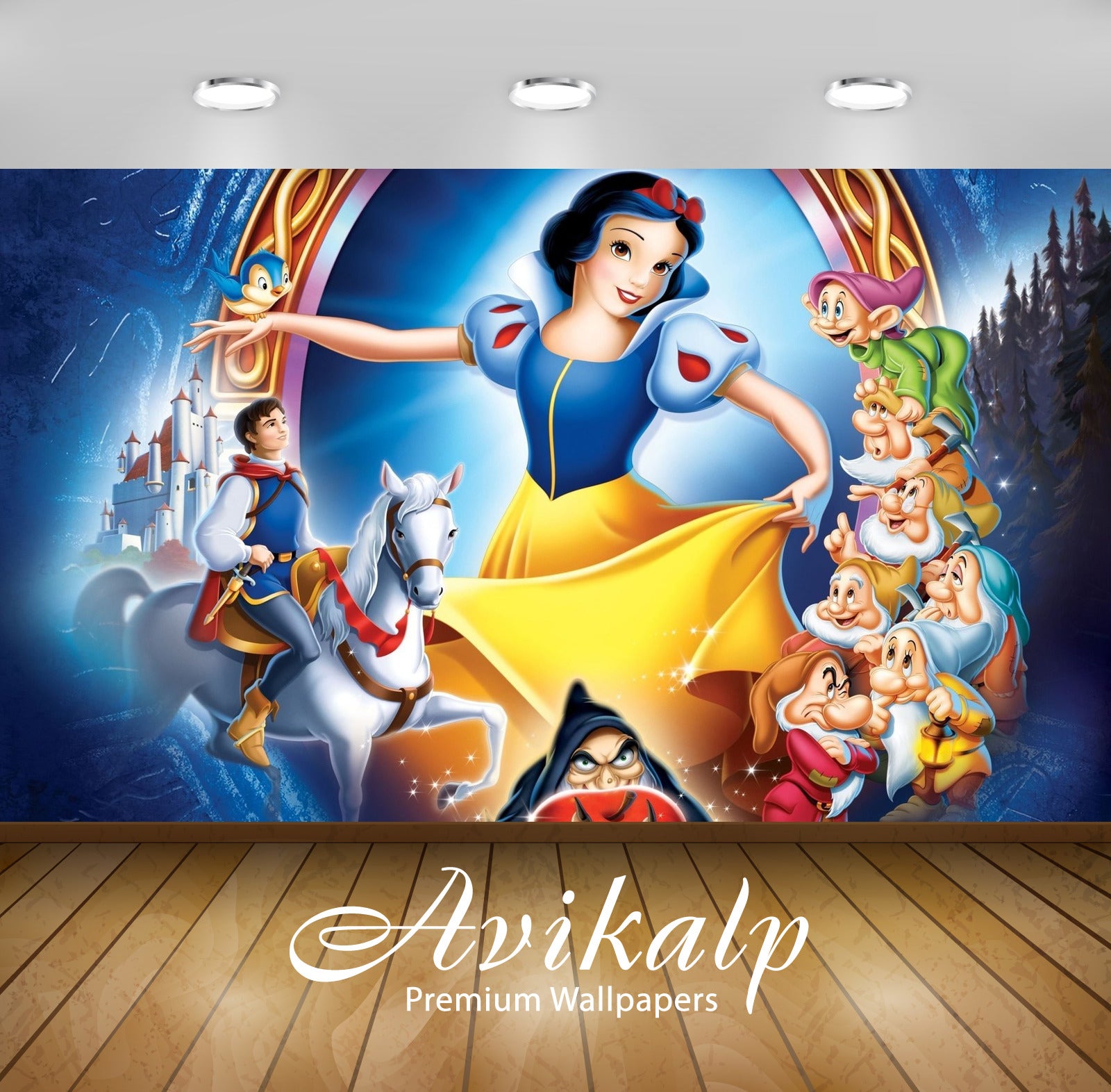 Avikalp Exclusive Awi2007 Snow White And The Seven Dwarfs Full HD Wallpapers for Living room, Hall,