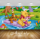 Avikalp Exclusive Awi2017 Winnie The Pooh Sailing River  Full HD Wallpapers for Living room, Hall, K