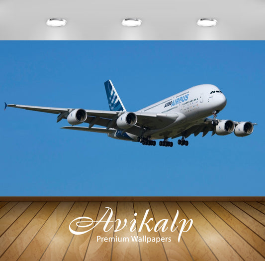 Avikalp Exclusive Awi2021 Airbus A380 Airplanes  Full HD Wallpapers for Living room, Hall, Kids Room