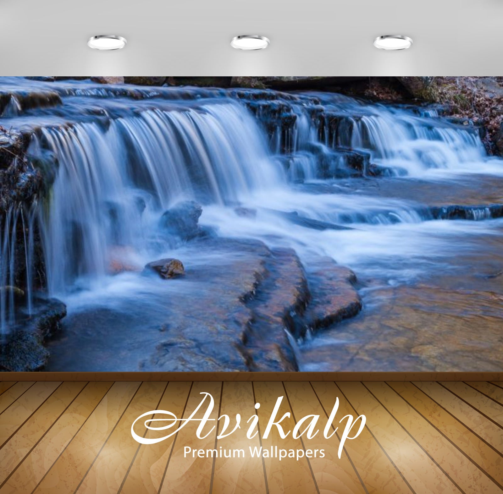 Avikalp Exclusive Awi2051 Cascading Waterfalls Collins Creek At Heber Springs Arkansas State Park  F