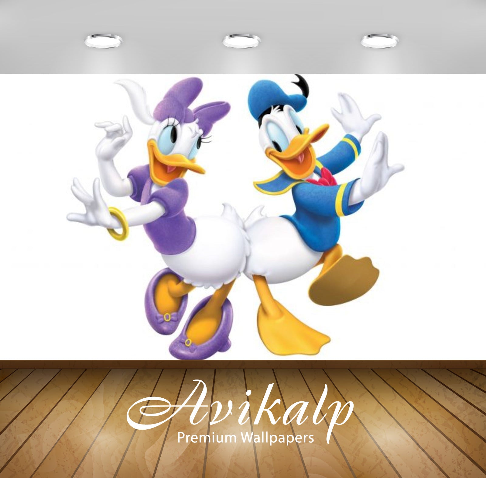 Avikalp Exclusive Awi2057 Dancing Donald Duck With Daisy Duck Character Characters From Walt  Full H