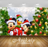 Avikalp Exclusive Awi2060 Disney Donald Duck Mickey And Minnie Mouse Christmas Tree  Full HD Wallpap