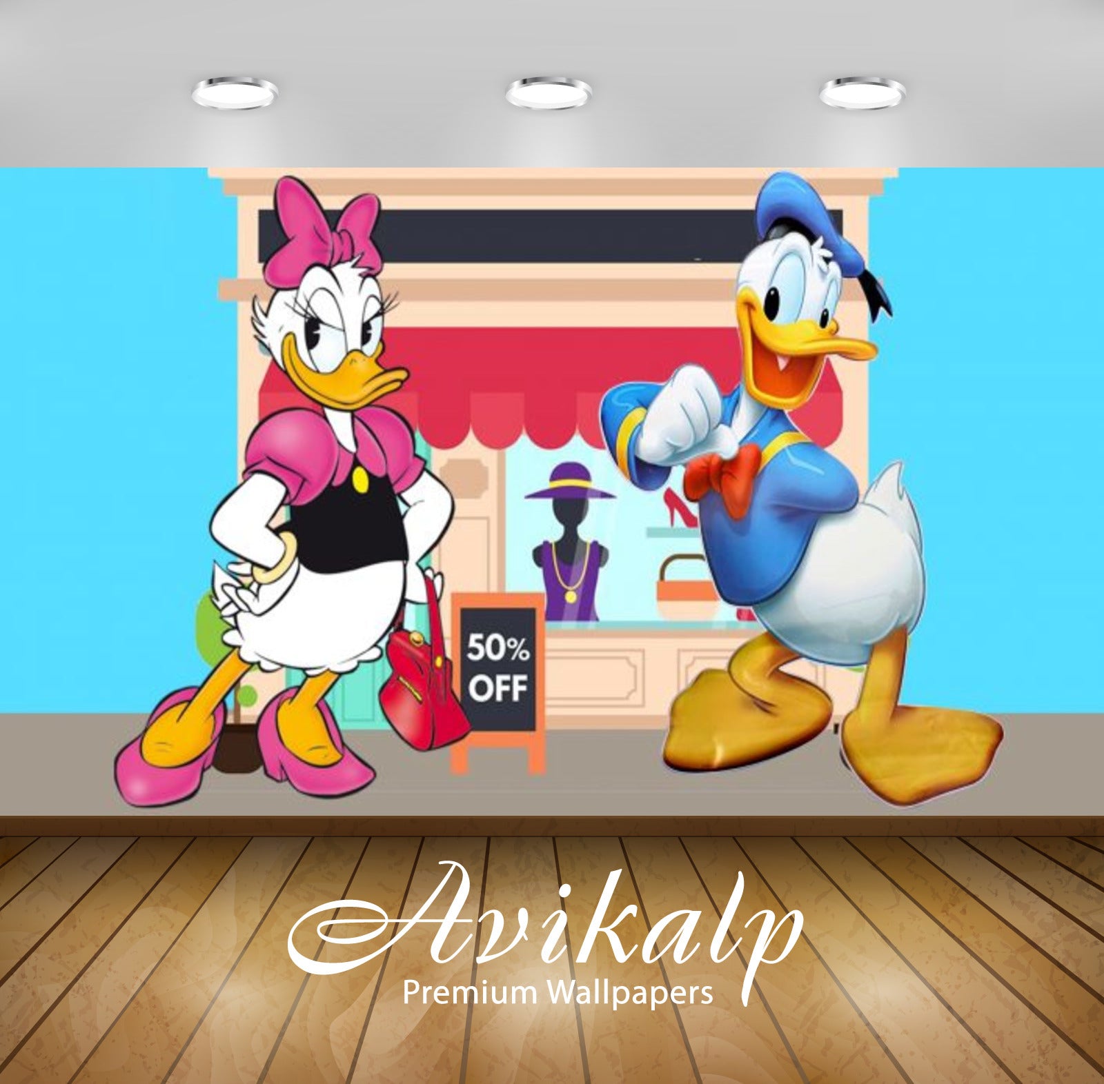 Avikalp Exclusive Awi2068 Donald Duck And Daisy Duck Meeting Romantic Couples  Full HD Wallpapers fo