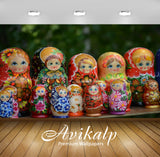 Avikalp Exclusive Premium matryoshka HD Wallpapers for Living room, Hall, Kids Room, Kitchen, TV Bac