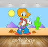Avikalp Exclusive Awi2073 Donald Duck Cowboy  Full HD Wallpapers for Living room, Hall, Kids Room, K