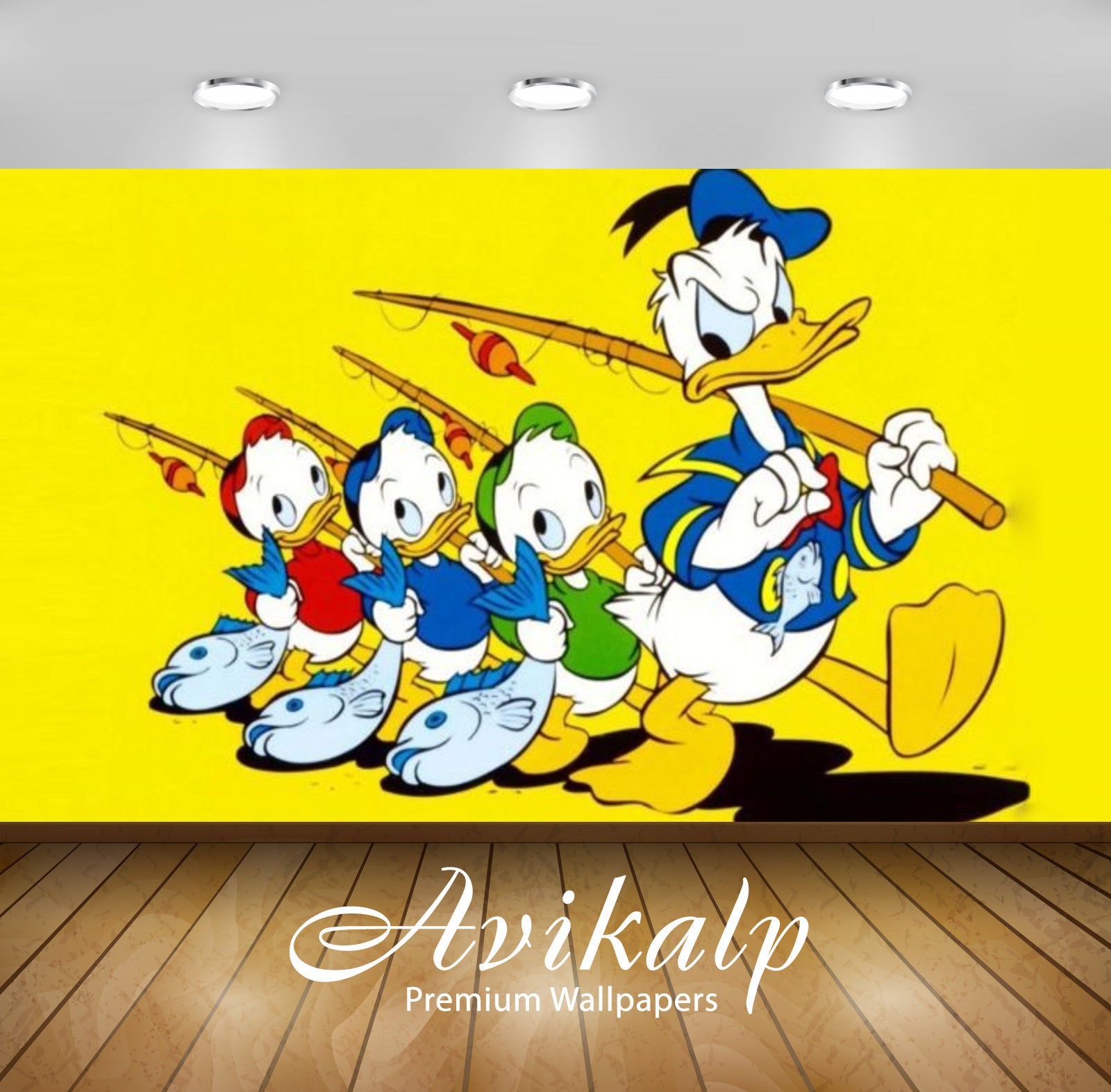 Avikalp Exclusive Awi2076 Donald Duck Fishing Fun Game For Kids  Full HD Wallpapers for Living room,