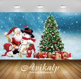 Avikalp Exclusive Awi2089 Merry Christmas Santa Snowman Winter Christmas Tree Ornaments Gifts Festiv