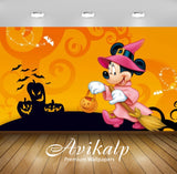 Avikalp Exclusive Awi2108 Mickey Mouse Halloween Pumpkin Lantern Celebration  Full HD Wallpapers for
