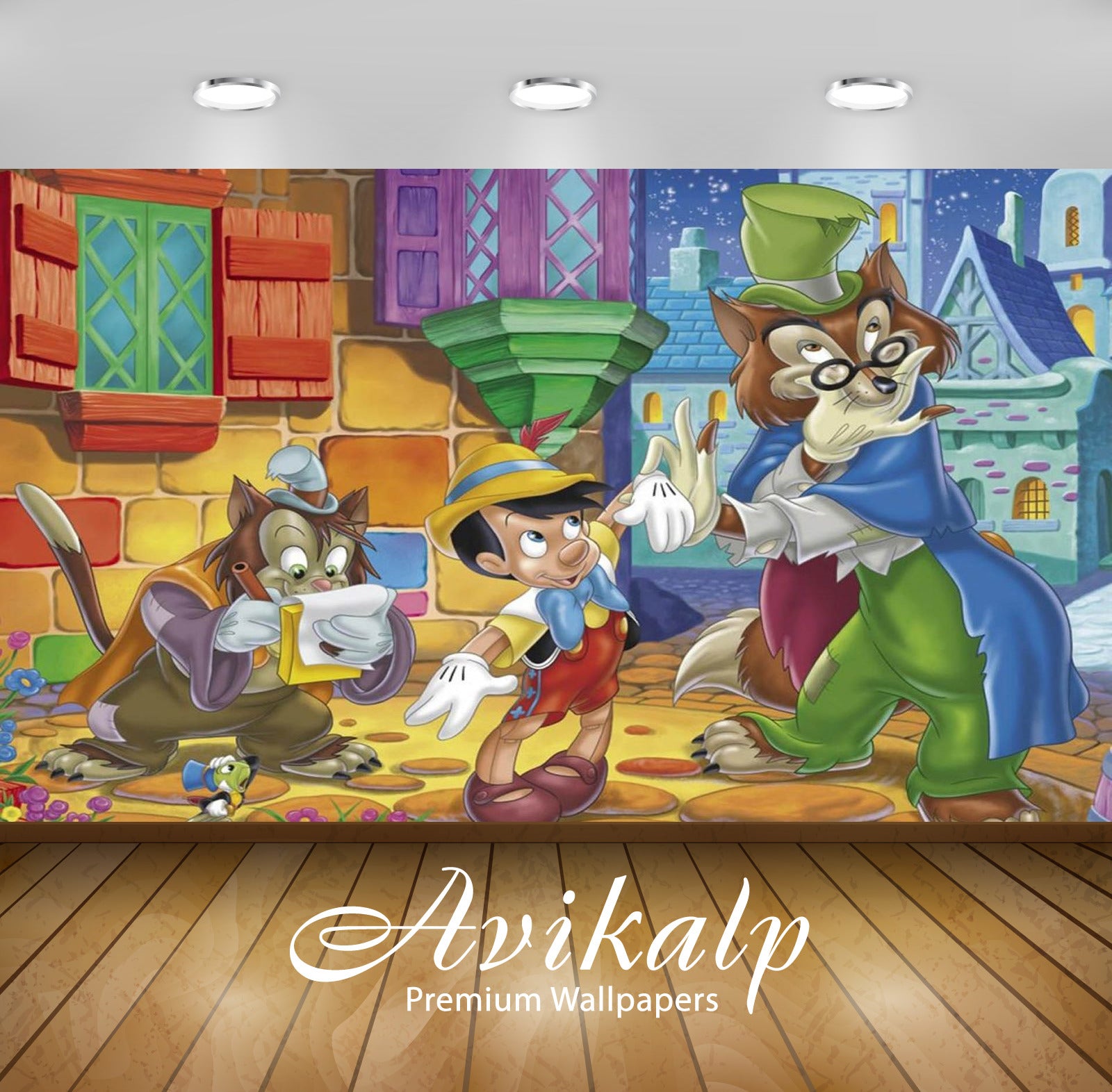 Avikalp Exclusive Awi2131 Pinocchio And Wolf Gideon Walt Disney  Full HD Wallpapers for Living room,
