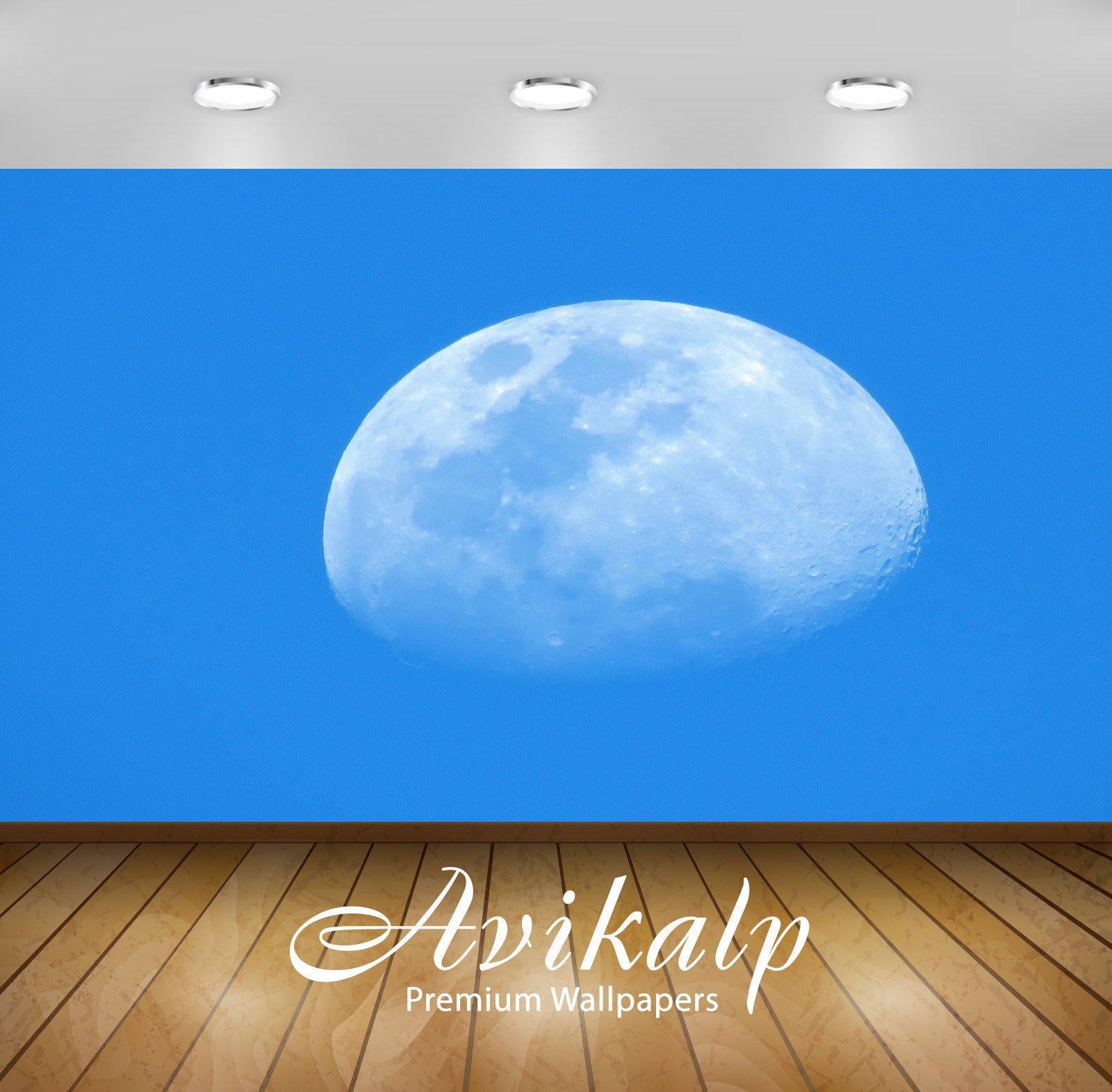 Avikalp Exclusive Premium moon HD Wallpapers for Living room, Hall, Kids Room, Kitchen, TV Backgroun